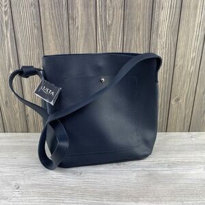 Ulta Beauty Navy Blue Tote Shoulder Bag Faux Leather Casual Bag New
